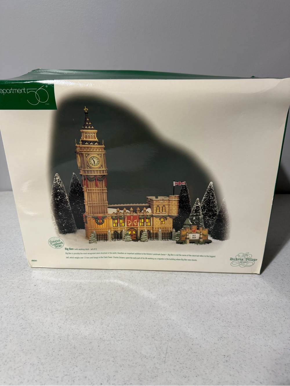 Department 56 Big Ben Historical Landmark Series NEW Retired real clock